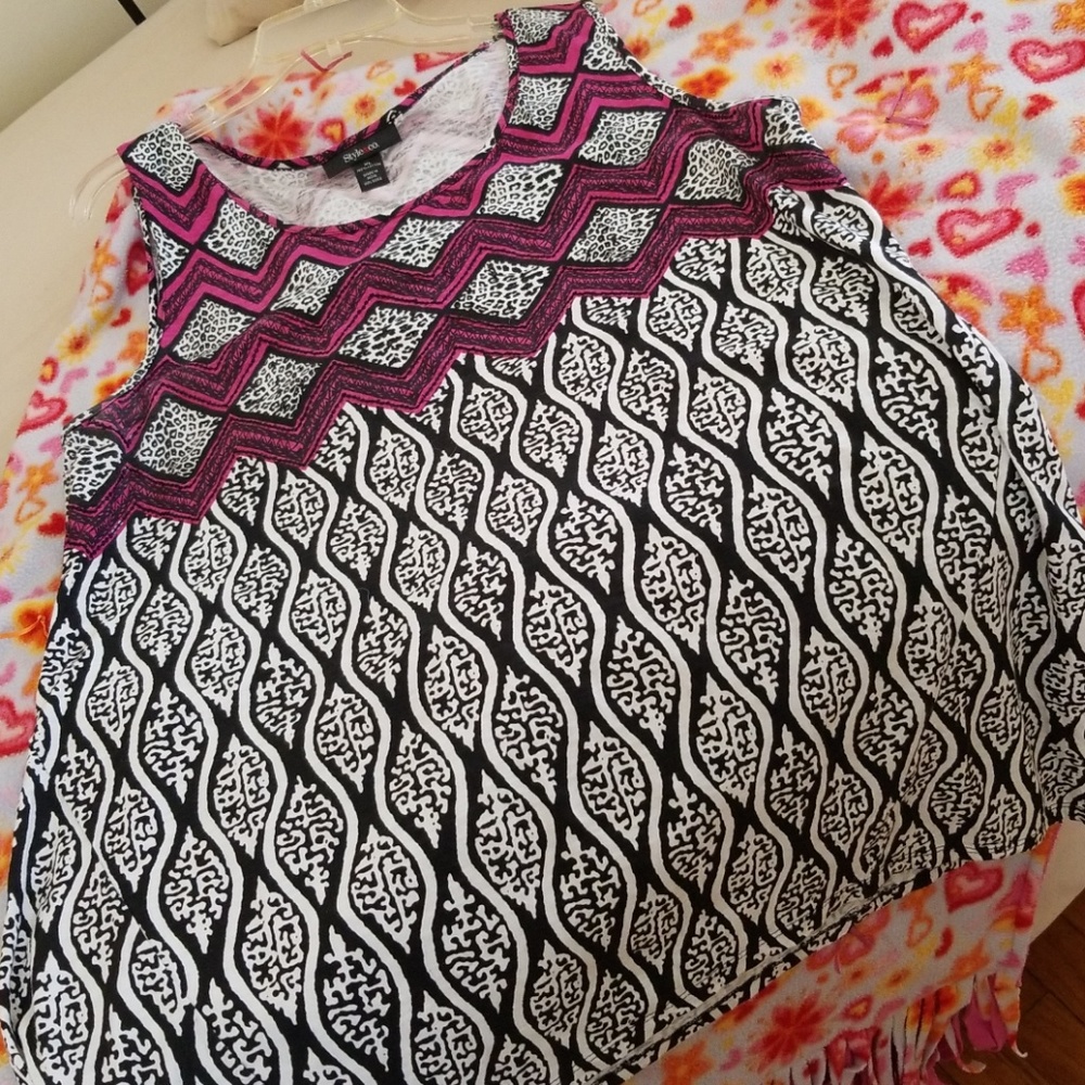 Style & co multi-print tunic